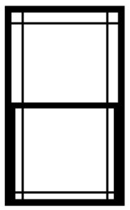 windows with prairie grids
