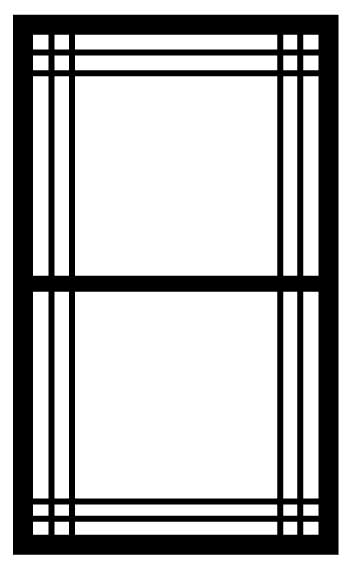 arch picture window with prairie grids