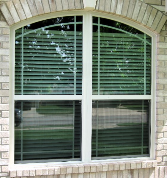 Prairie style grids support straight sided & arch windows