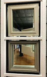 Exterior view of the two window frames. Top: Elite 5400. Bottom: Resolute 4200