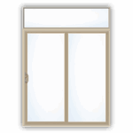 Sliding Patio Door with top Transom PD6080clayWtransomMP